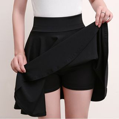 CHATNOIRE - A-Line Skirt with Inset Shorts CHATNOIRE - A-Line Skirt with Inset Shorts