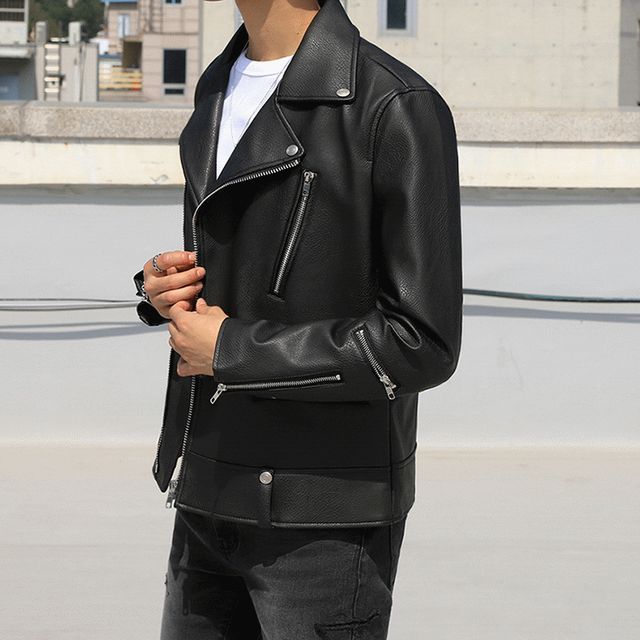 MRCYC-Faux Leather Biker Jacket