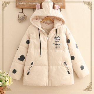 Fairyland - Horn-Accent Padded Hooded Zip-Up Coat, YesStyle