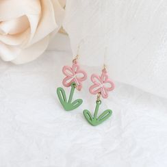 Jasminte - Cutout Flower Drop Hook Earrings Jasminte - Cutout Flower Drop Hook Earrings