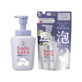 LION - Hadakara Medicated Deodorant Foam Body Soap Herbal Soap