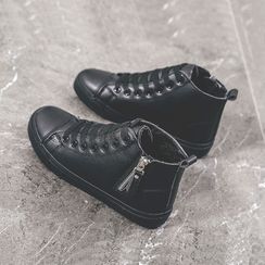 Solejoy - 仿皮高帮休閒鞋 Solejoy - 仿皮高帮休閒鞋
