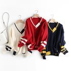 Aigan - V-Neck Contrast Trim Sweater