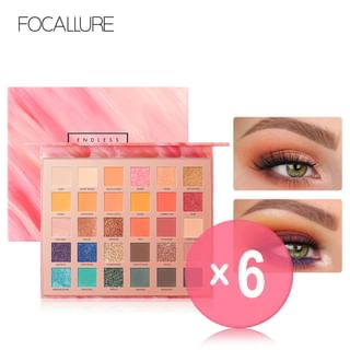 FOCALLURE - 30 Colour Eyeshadow Palette - ENDLESS POSSIBILITIES (x6) (Bulk Box)