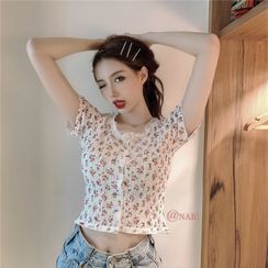 Guromo - 短袖碎花上衣 Guromo - 短袖碎花上衣