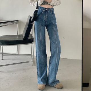 monroll - Washed Baggy Jeans | YesStyle