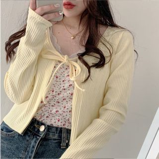 tie knot cardigan