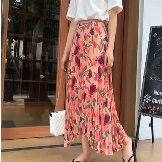 flower maxi skirt