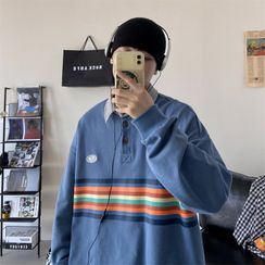 EOW - Long-Sleeve Striped Polo Shirt EOW - Long-Sleeve Striped Polo Shirt