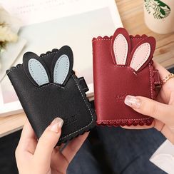 Natalis - Faux Leather Rabbit Ears Accent Card Holder