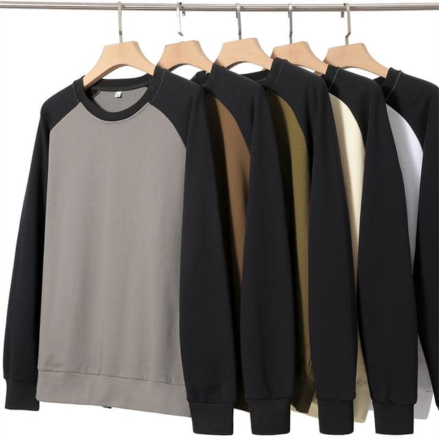 Fireon-Raglan-Sleeve Round Neck Sweatshirt