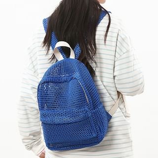 Milha-Two Tone Mesh Backpack