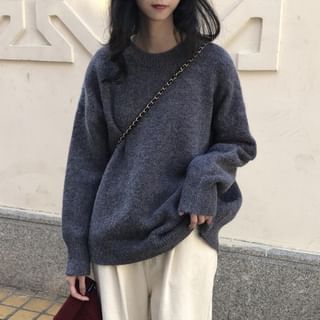 Sienne-Crewneck Plain Sweater