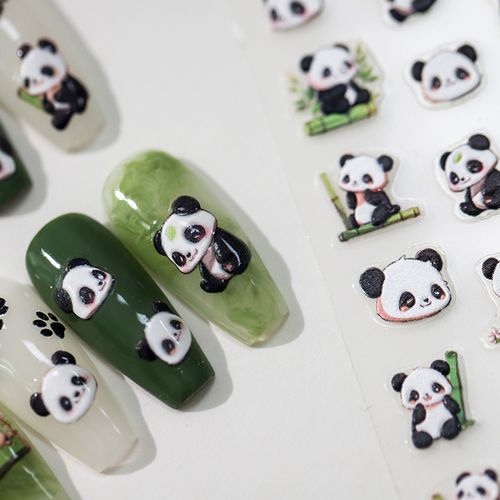Kelli Marissa: Grayscale Panda Nail Art