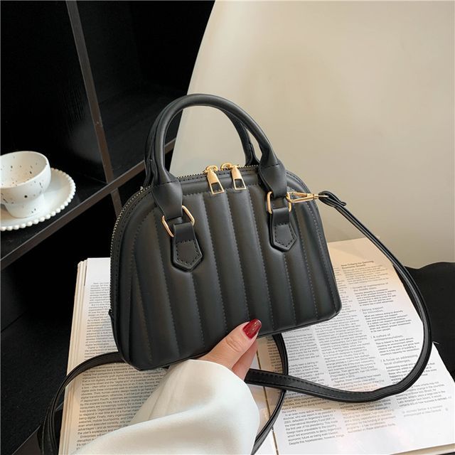 Maorong Quilted Faux Leather Crossbody Bag YesStyle