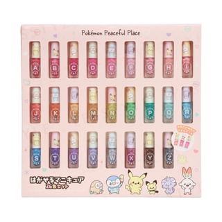 SHOBIDO - Pokemon Peaceful Place Removable Nail Polish 26 Colors Set