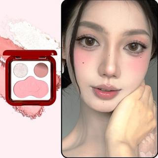 xixi - A Flip Eye Shadow Blush Palette - #4 Sweet Pink Purple