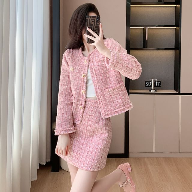 Plaid Blazer Tahari Pink Blazer Tahari ASL Petite 4P Plaid Blazer