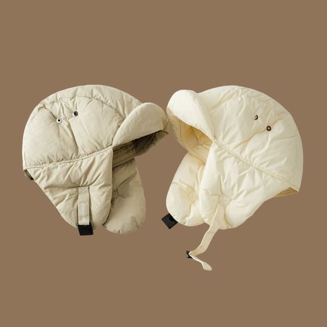 4-4 STUDIO-Padded Plain Trapper Hat