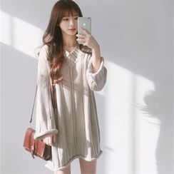 Hilsah - Long-Sleeve Mini Knit Dress