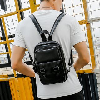 BagBuzz-Faux Leather Backpack