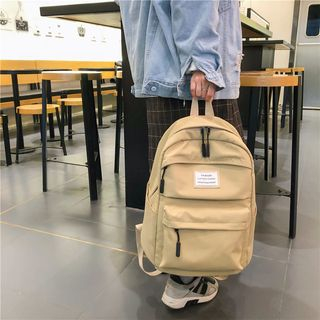 square nylon backpack