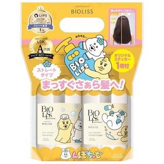 Kose - Opanchu Bioliss Pure Retouch Silky Straight Shampoo & Conditioner Set