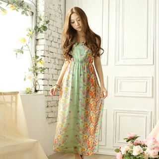 Tokyo Fashion Sleeveless Floral Maxi Dress | YesStyle