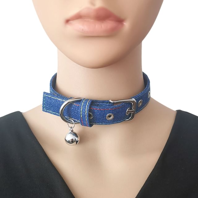 SURELIN-Bell Denim Choker