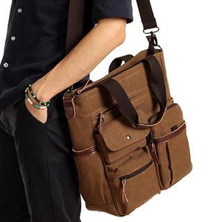 Moyyi-Multi-Pocket Tote Bag with Strap