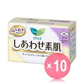 Kao - Laurier Happy Bare Skin Feminine Pads 25cm 10pcs Bundle Set