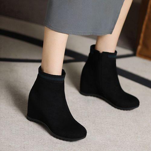 Boots with clearance hidden wedge heel