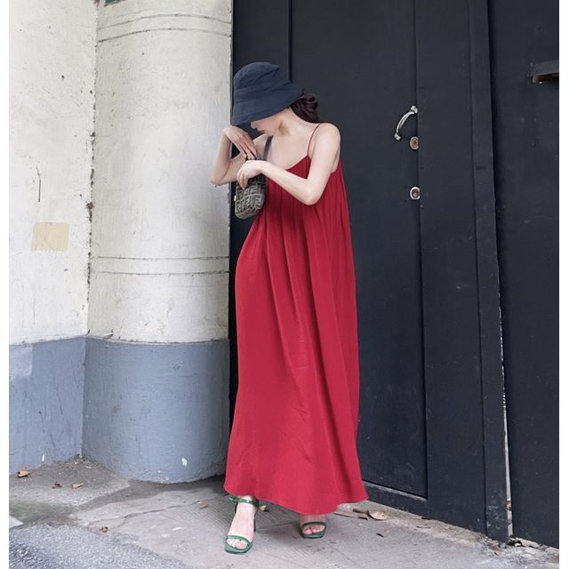 chinese dress ladies Della Twist Linen Maxi Dress main image 1