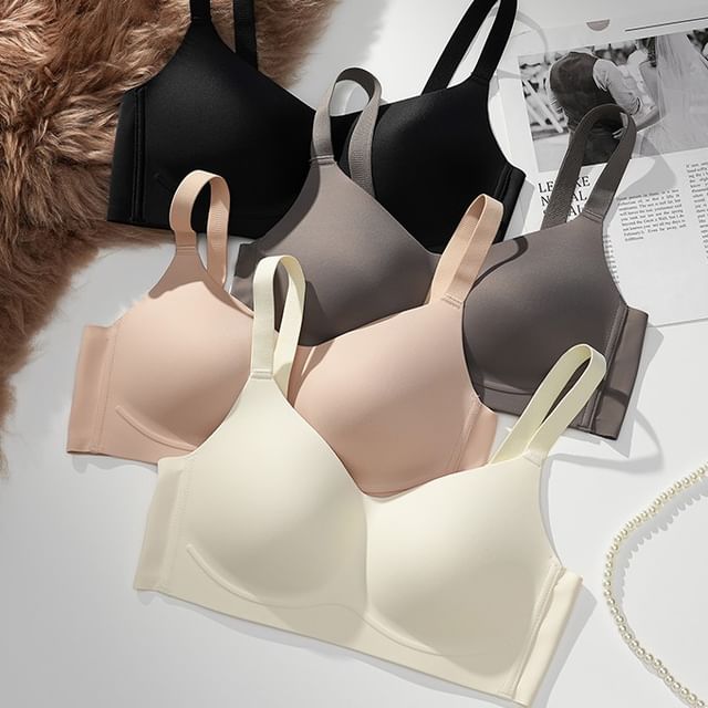 HYG Lingerie-Plain Seamless Push Up Bra