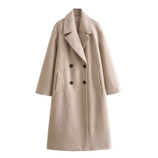 Avauntgardo Double Breasted Plain Long Coat Sale