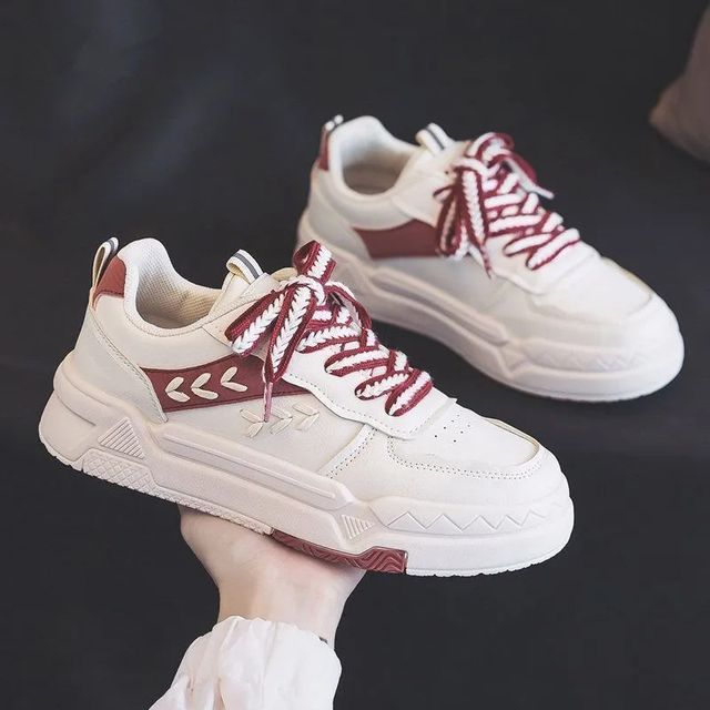 Sleeko-Platform Two Tone Panel Sneakers