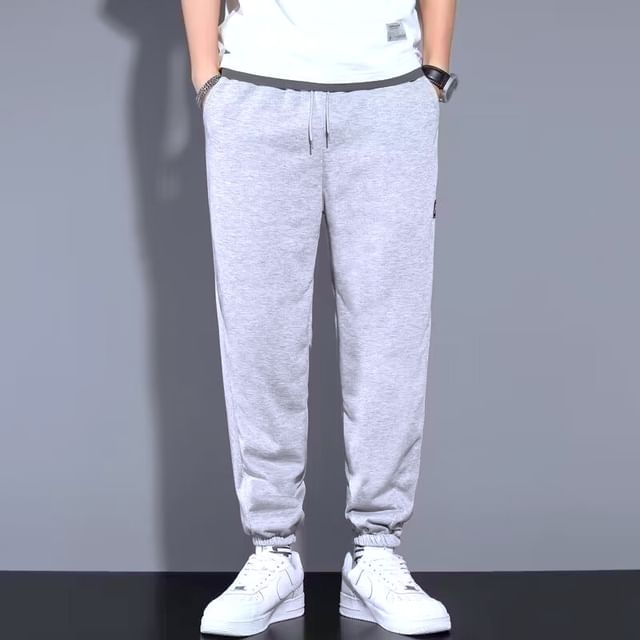 Urtishia-Mid Rise Plain Sweatpants