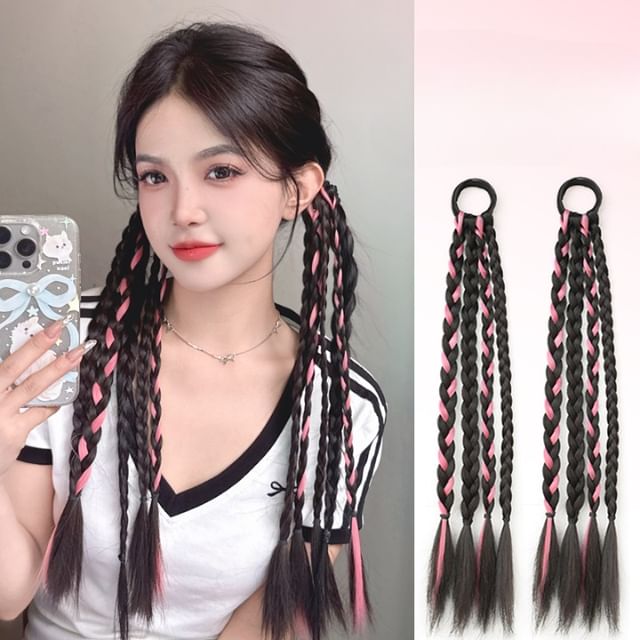 SEVENQ-Braided Hair Extension Set Various Designs
