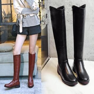 chunky long boots