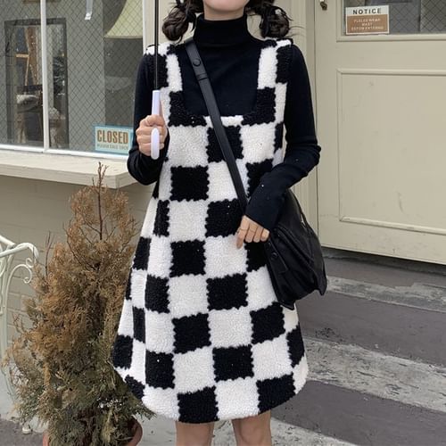 Checkerboard 2025 overall dress