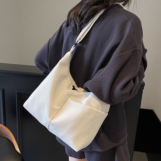 Skyglow-Plain Panel Fabric Tote Bag