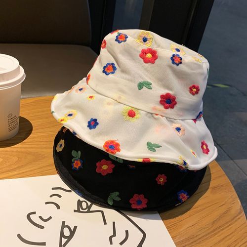 Cap Station - Embroidered Flower Bucket Hat | YesStyle
