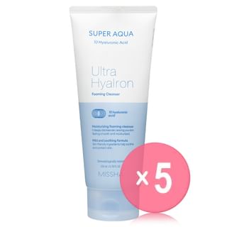 MISSHA - Super Aqua Ultra Hyalron Foaming Cleanser 5pcs Bundle Set