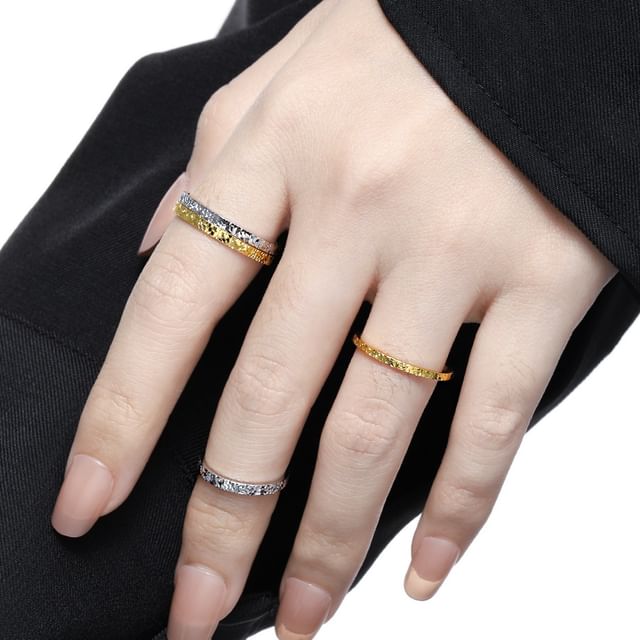 Phoenoa-925 Sterling Silver Textured Ring