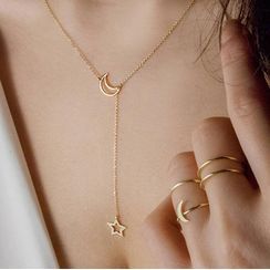 Yeoleum - Moon & Star Pendant Choker Yeoleum - Moon & Star Pendant Choker