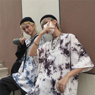 tie dye t shirt for couple