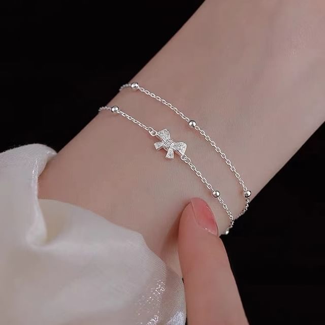 Toinianimos - 925 Sterling Silver Bow Bracelet | YesStyle display picture 1