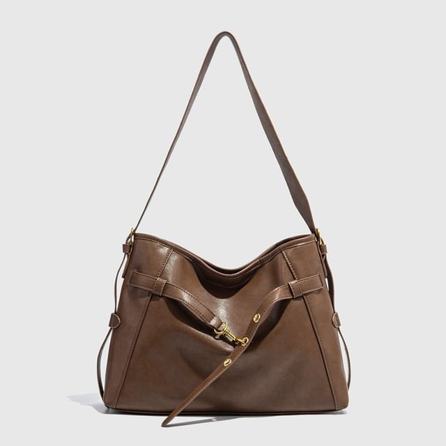 Indenis-Buckle Panel Tote Bag