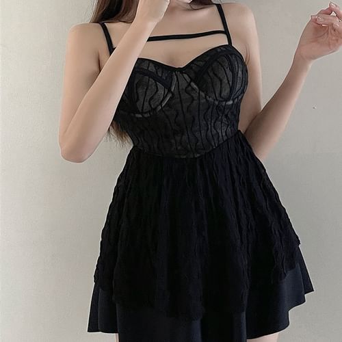 Layered swimdress best sale