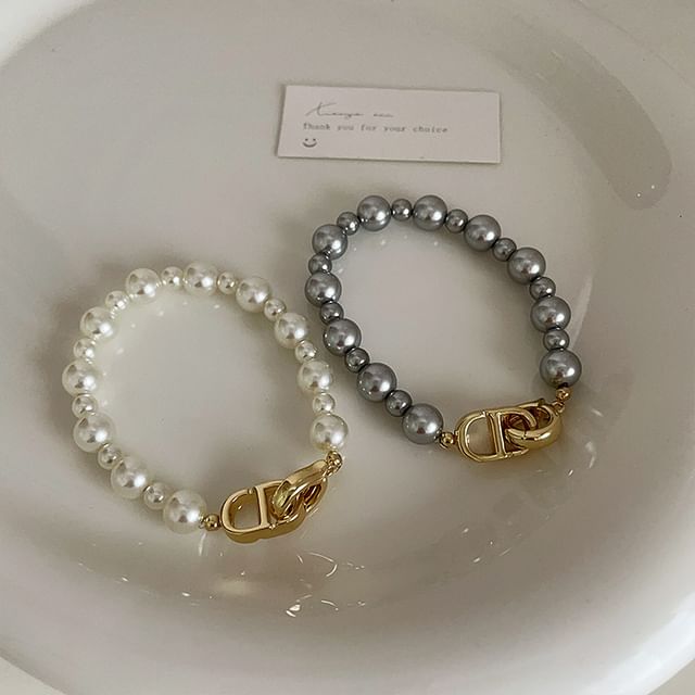 Panda Dama-Faux Pearl Bracelet